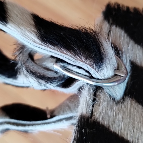 Maurizio Taiuti Luggage Hang Tag Calfhair Zebra Print Italy NWT - Picture 6 of 6